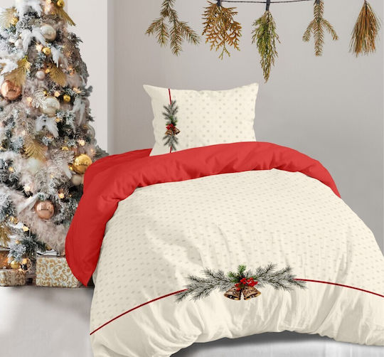 Cotton Club Set Husă de Pilotă Bumbac Single cu Față de Pernă & 1 Cearsaf 160x220 Holly