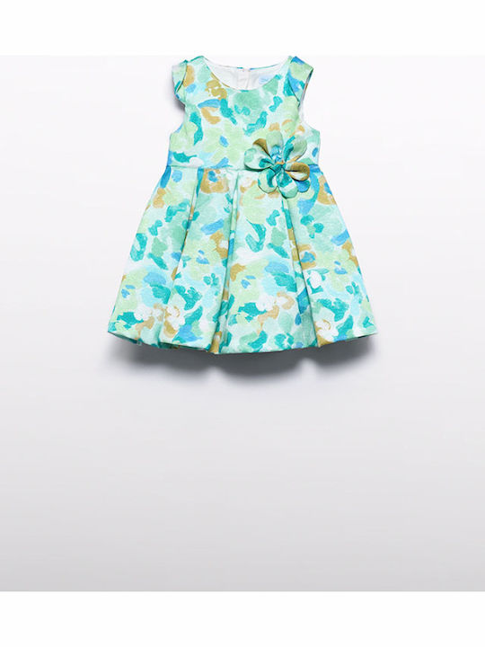 Girls Sleeveless Dress Set with Accessories Petrol