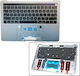 Apple Macbook Pro 13" A1989 2018-2019 Palmrest Grey Us Keyboard & Touch Bar Oem