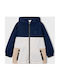 Kids Casual Windproof Jacket with Hood Navy Blue