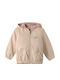 Kids' Casual Jacket Double Sided with Hood Beige-pink