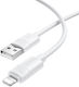 Borofone USB-A to Lightning Cable 12W Λευκό 1m