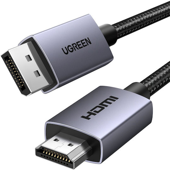Ugreen Cable DisplayPort male - HDMI male 3m Μαύρο
