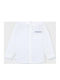 Kids Solid Color Long-Sleeved Linen Shirt White