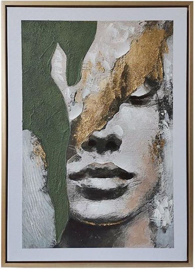 Canvas Painting Plastic Frame Fylliana Fl252827b Beige-Green-Grey 50x4x70cm