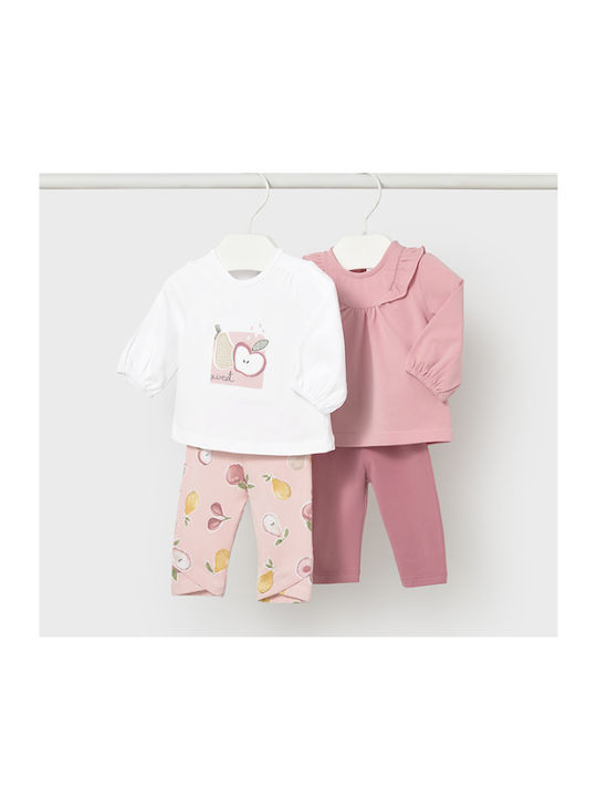 Mayoral Kinder-Set mit Leggings Winter 4Stück Rose