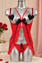 Cămașă De Noapte String 3040 Roșie