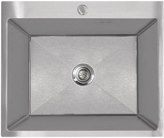 Sanitec 5050S-50 Επικαθήμενος Inox Σατινέ Μ50xΠ50cm Γκρι Sanitec 5050S-50 Επικαθήμενος Inox Σατινέ Μ50xΠ50cm Γκρι