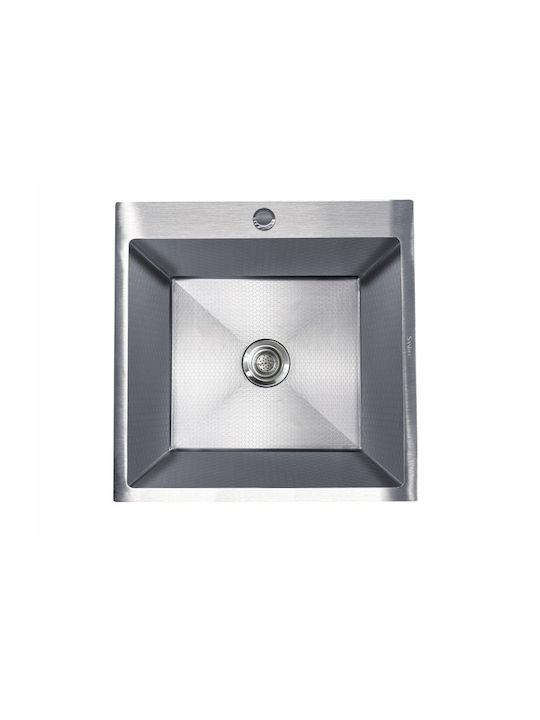 Sanitec Vessel Sink Inox W50xD50cm Gray