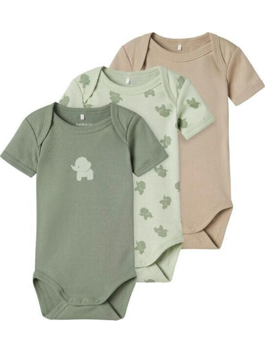 Name It Set Body pentru Bebeluși Green 3buc