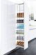 Finetto Pantry Brake Wire Baskets Height 1994-2230mm Chrome Cabinet 30cm