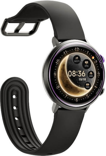 inSPORTline Brosel 43mm Αδιάβροχο Smartwatch με Παλμογράφο (Μαύρο)