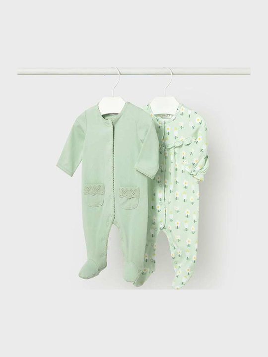 Mayoral Set Baby Bodysuits Green 2 Pieces