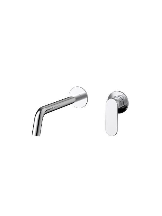 Orabella Set Mixer & Gură Îngropată pentru Lavabo 1 Ieșire Argintiu