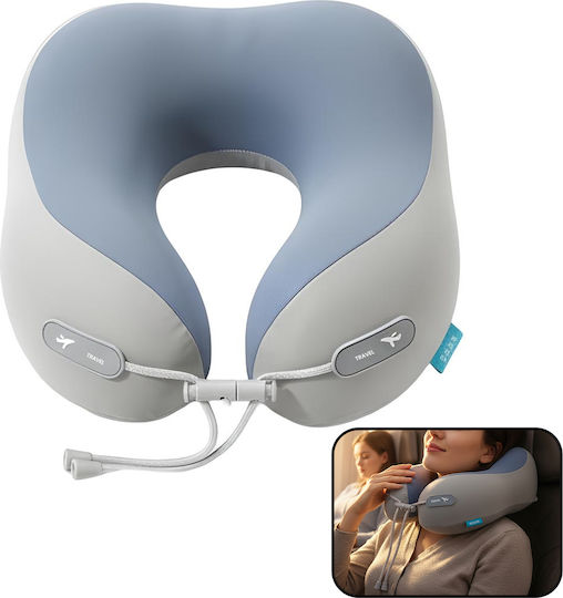Avizar U-förmiges Reisekopfkissen Nacken Ergonomische Unterstützung Ultra Komfortables Hellgrau