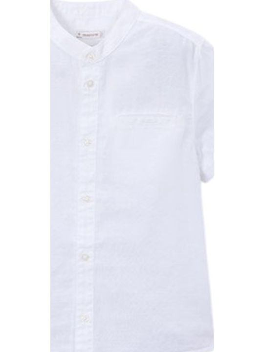 Mayoral Kids Short-sleeved Linen Shirt White
