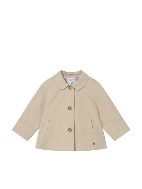 Mayoral Kids Long Beige Trench Coat