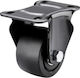 Heavy Duty Furniture Wheel Fixed Finetto Φ-50mm Height 80mm Black 80kg