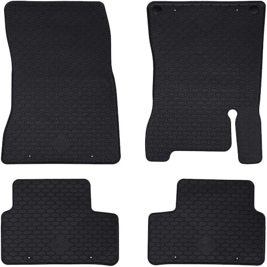 vidaXL Set of Front and Rear Mats 4pcs for Mercedes-Benz A Class / GLB 2018 Black