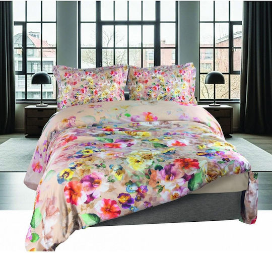 Makis Tselios Home Bettwäsche-Set Überdoppel 240x270cm. Mehrfarbig 4Stück