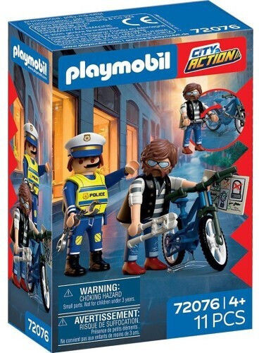 Playmobil City Action Police Officer And Bicycle Thief for 4+ years old years old