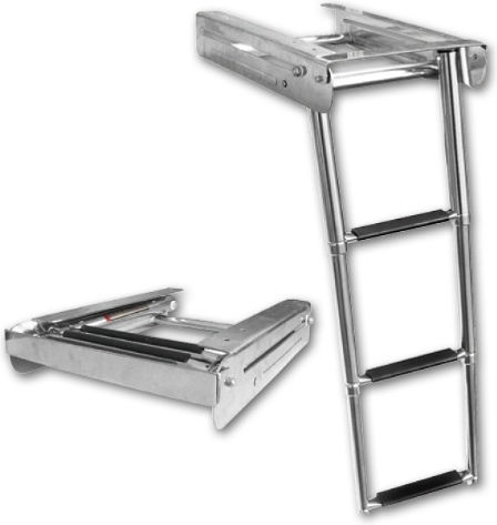 Bootleiter 3 Stufen Schiebar Edelstahl 20,5x85cm