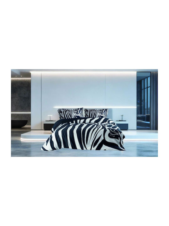 Makis Tselios Home Duvet Set Queen 220x240cm Zebra 3pcs