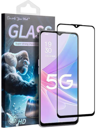 Oppo A78 5g Do As You Wish Закалено Стъкло С Филм Сатенен Печат Черен