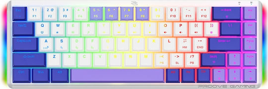 Proove AFK Ασύρματο Gaming Μηχανικό Πληκτρολόγιο 65% με Outemu Red διακόπτες και RGB φωτισμό (Αγγλικό US) Λευκό