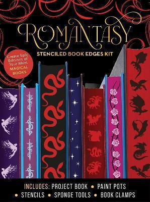 Romantasy Stenciled Book Edges Kit Create Epic Editions Of Your Most Magical Includes Project Book Paint Pots Stencils Sponge Tools Book Clamps Editors Of Inc.,u.s