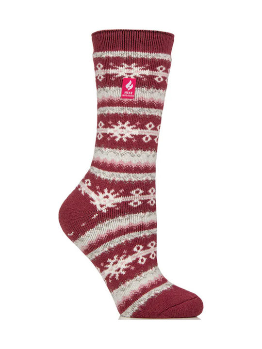 Heat Holders Femei Șosete Uni Burgundy 1Pachet