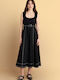 Summer Midi Sleeveless Black Dress