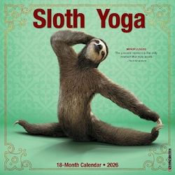 Sloth Yoga 2026 Wall Calendar Willow Creek Press Wlcp