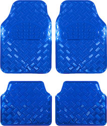Universal Car Mats Diamond Model Blue Chrome Color