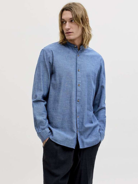 Jack & Jones Langärmlig Leinen Hemd Navy Blue