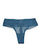 Damen Zeichenfolge mit Spitze Blue