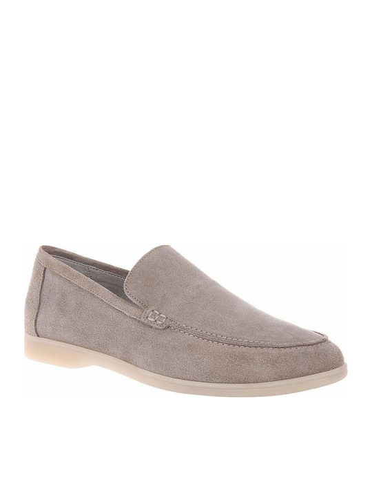Men's Suede Loafers Beige