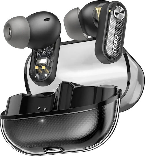 Tozo AeroSound 3 Earbud / In-ear Bluetooth Handsfree Ακουστικά με Αντοχή στον Ιδρώτα και Θήκη Φόρτισης Μαύρα