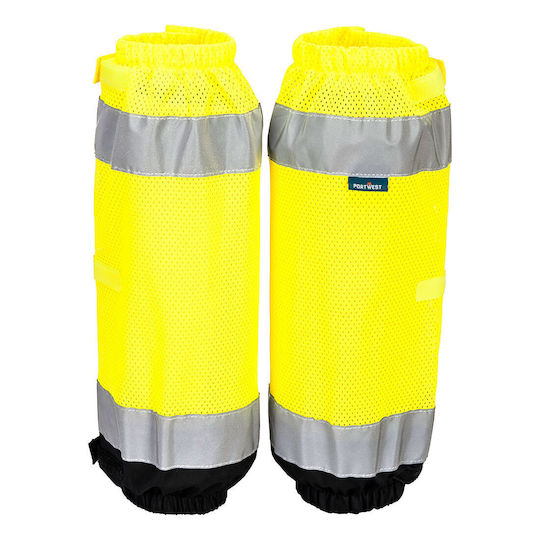 Two-Tone Reflective Gaiters Portwest Hv389 Yellow Black