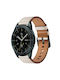 Samsung Galaxy Watch 42mm 20mm Sx Connector Metal Button Switch Leather Watch Band Starlight