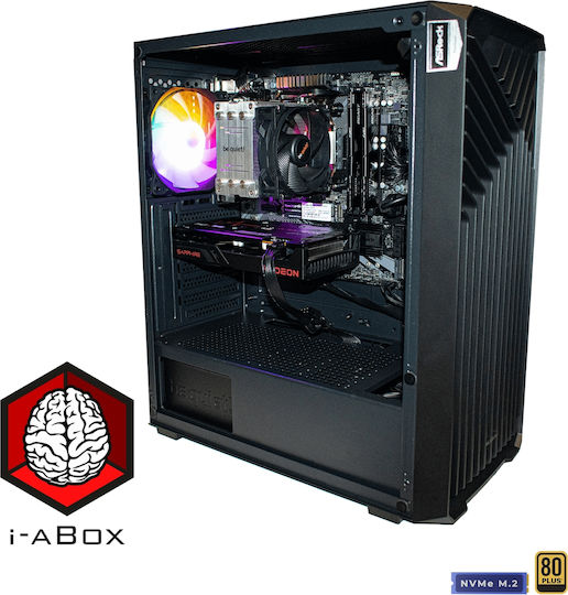 i-aBox Stealth Power v2 Desktop PC (Ryzen 5-5500/16GB DDR4/1TB SSD/Radeon RX 6500 XT/W11 Home)