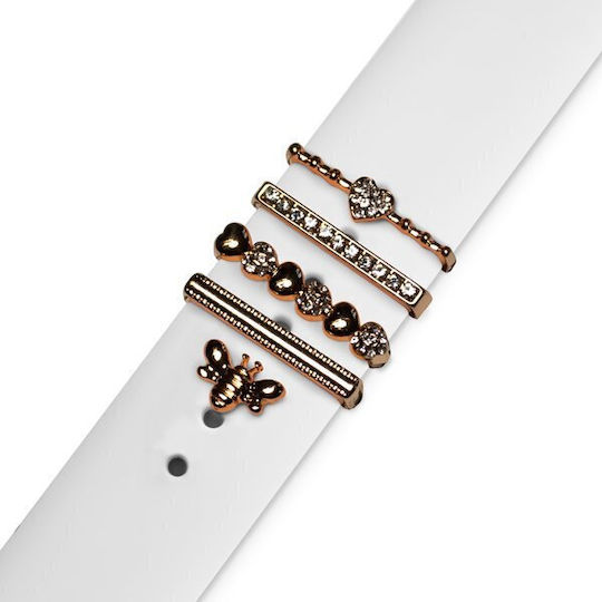 Strap Jewellery Ring + Charm Bee Set Gold Oem