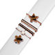 Strap Jewellery Ring + Charm Star Set Leopard Oem