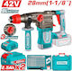 Total Κρουστικό Σκαπτικό Πιστολέτο Μπαταρίας Brushless 42V 2x2.5Ah με Υποδοχή SDS Plus TRHLI422882E