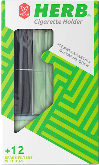 Vican Πίπες με Σίτα Cigarette Holder Μαύρο 12τμχ