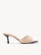 Μπεζ Suede Mules Φαρδύ Μπροστινό Λουράκι