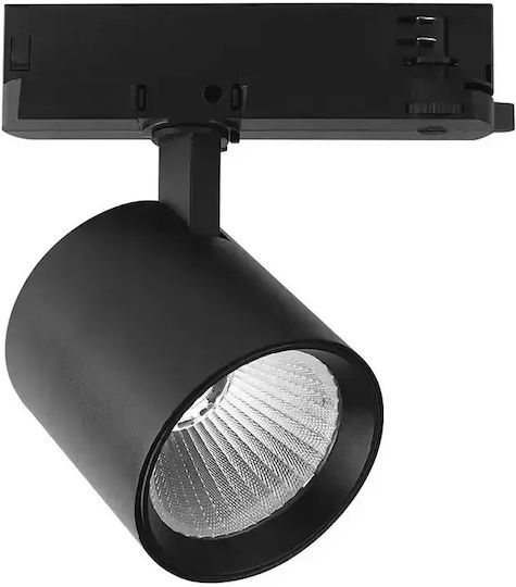 V-TAC LED Φυσικό Λευκό Σποτ σε Μαύρο Χρώμα