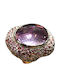 Silver Ring Natural Rhodolite Amethyst