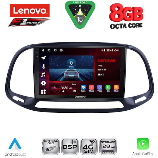 Lenovo Car Audio System for Opel Combo Fiat Doblo 2015-2018 (Bluetooth/USB/WiFi/GPS/Apple-Carplay/Android-Auto) with Touch Screen 9"