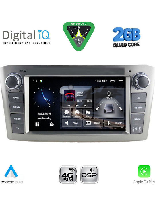 Digital IQ Sistem Audio Auto pentru Toyota Avensis 2003-2009 (Bluetooth/USB/WiFi/GPS/Apple-Carplay/Android-Auto) cu Ecran Tactil 7"